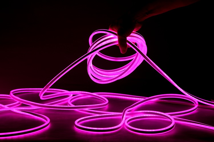 Single Sided Flexible Pink Light Strip
