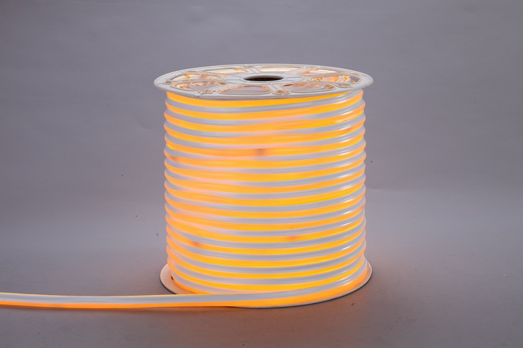 Tira de luz dourada flexível de lado único